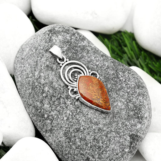 Natural Red Moss Agate Pendant P-1541 SDP111528