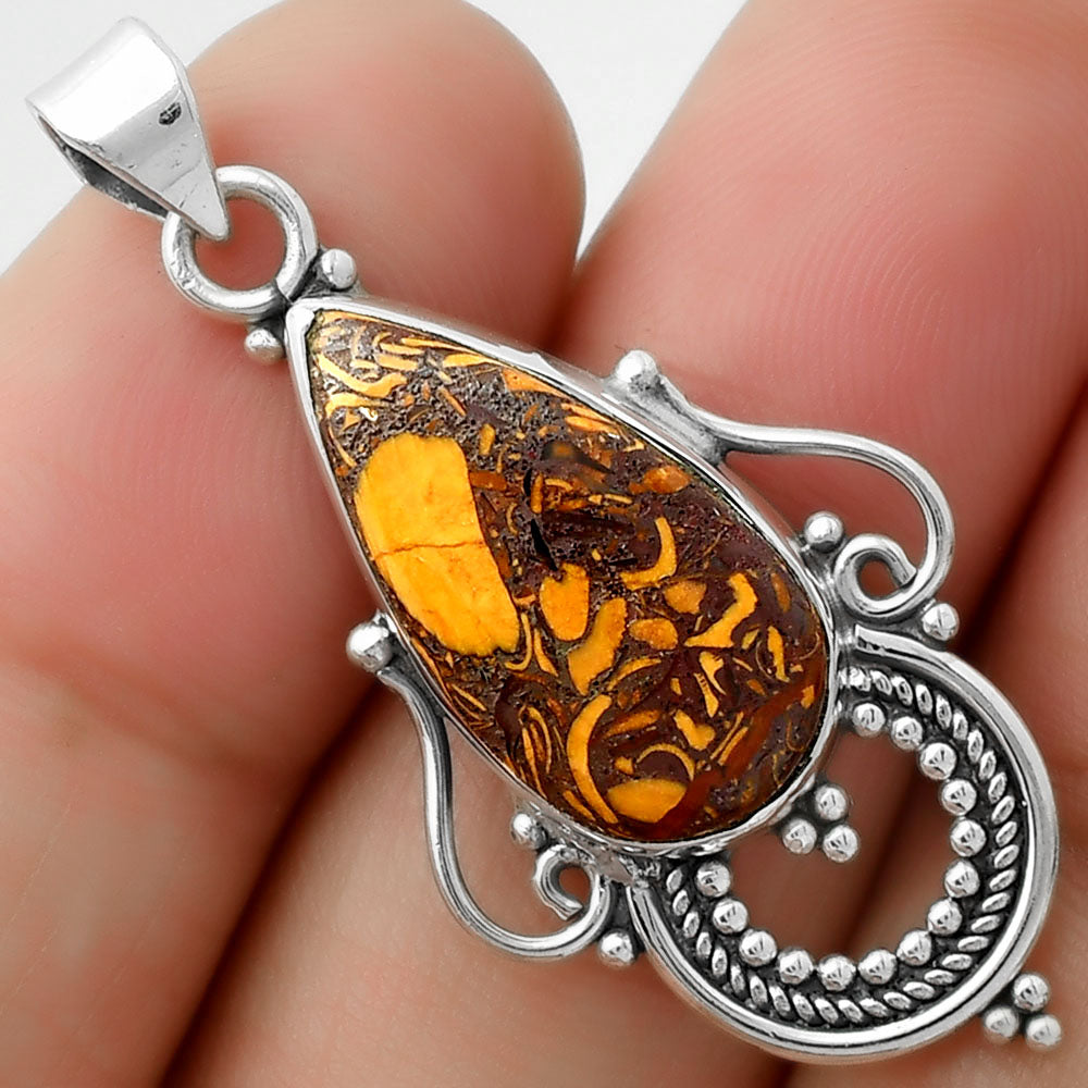 Natural Coquina Fossil Jasper - India Pendant P-1275 SDP111540
