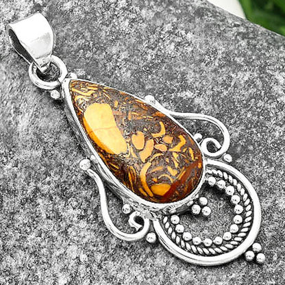 Natural Coquina Fossil Jasper - India Pendant P-1275 SDP111540