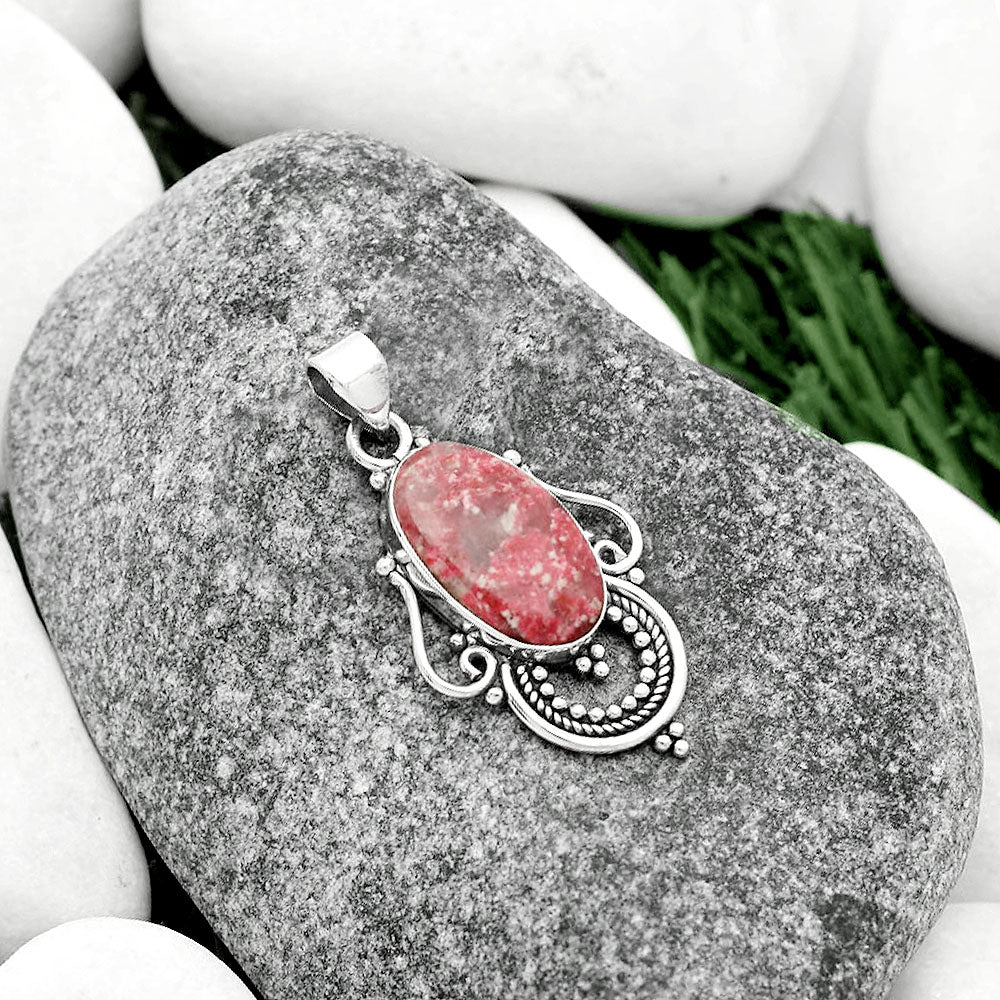 Natural Pink Thulite - Norway Pendant P-1275 SDP111542