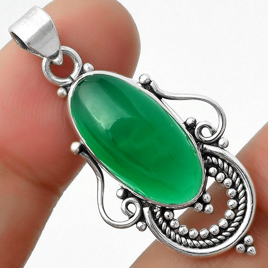 Natural Green Onyx Pendant P-1275 SDP111548