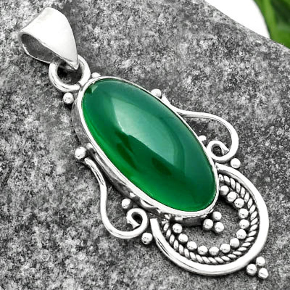 Natural Green Onyx Pendant P-1275 SDP111548