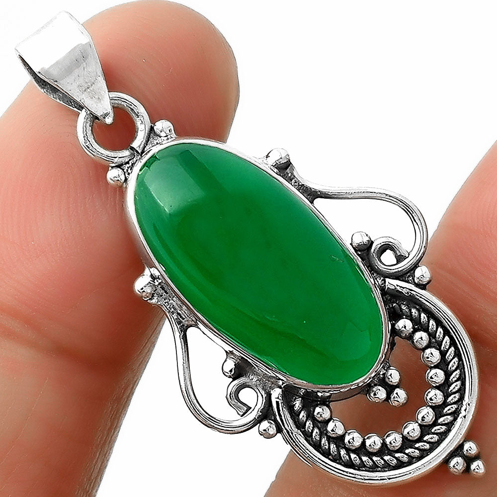Natural Green Onyx Pendant P-1275 SDP111552