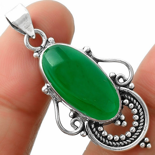 Natural Green Onyx Pendant P-1275 SDP111552
