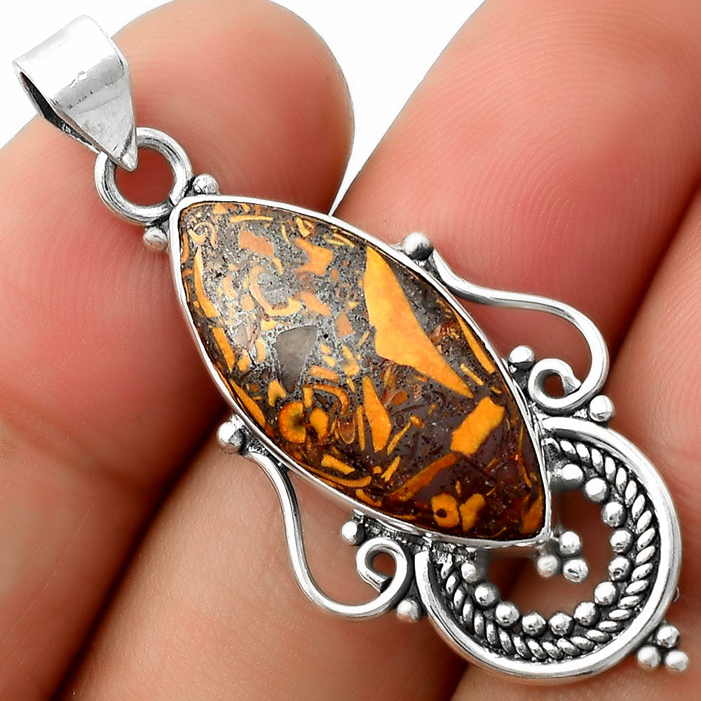 Natural Coquina Fossil Jasper - India Pendant P-1275 SDP111571