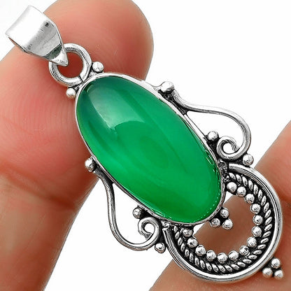 Natural Green Onyx Pendant P-1275 SDP111576