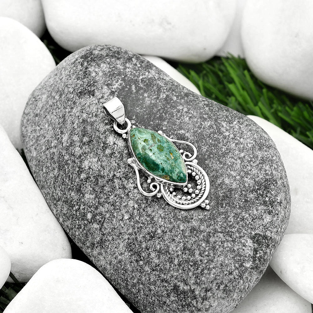 Natural Larsonite Jasper Pendant P-1275 SDP111583