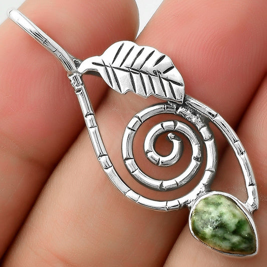 Spiral - Natural Dioptase Pendant P-1270 SDP111636