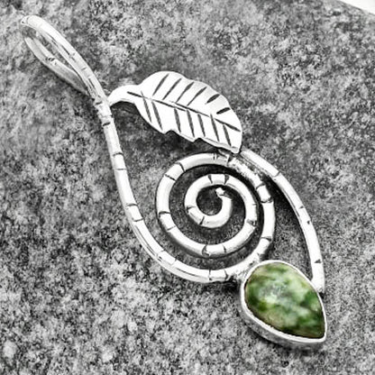 Spiral - Natural Dioptase Pendant P-1270 SDP111636