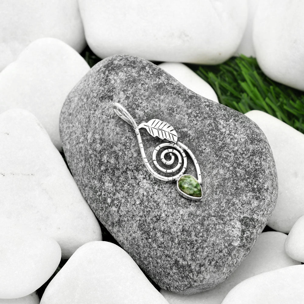 Spiral - Natural Dioptase Pendant P-1270 SDP111636