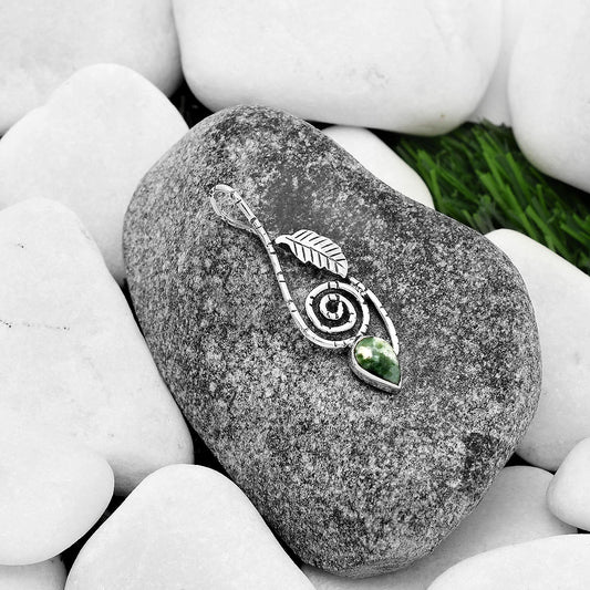 Spiral - Natural Dioptase Pendant P-1270 SDP111651
