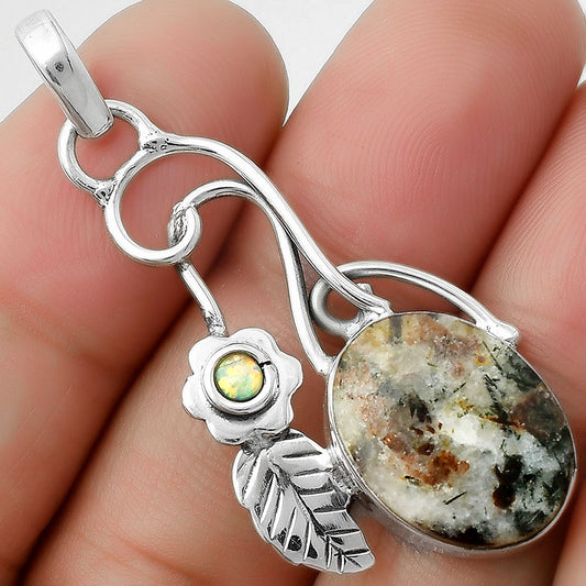 Southwest - Astrophyllite & Fire Opal Pendant P-1256 SDP111687