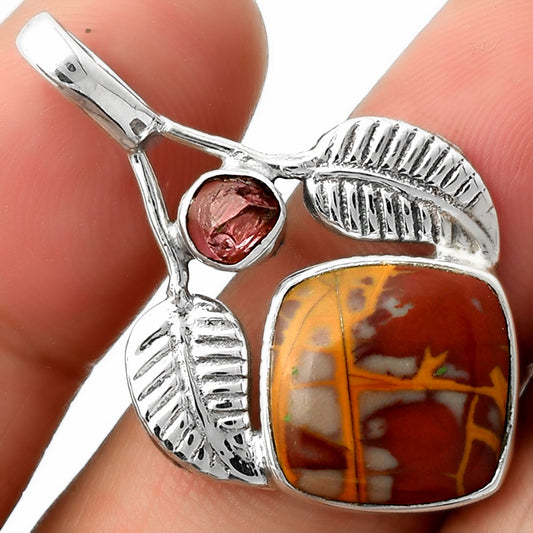 Noreena Jasper & Tourmaline Rough Pendant P-1416 SDP111766