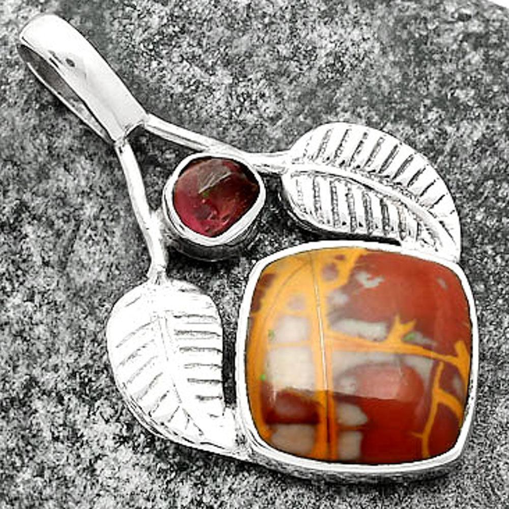 Noreena Jasper & Tourmaline Rough Pendant P-1416 SDP111766