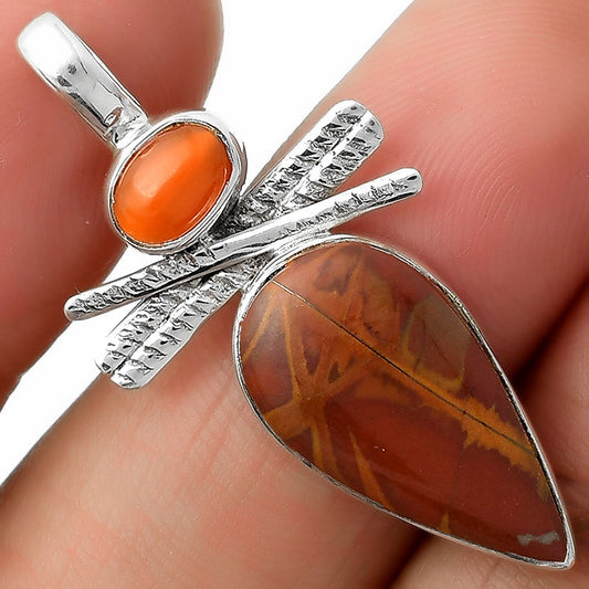 Natural Noreena Jasper & Carnelian Pendant P-1268 SDP111802
