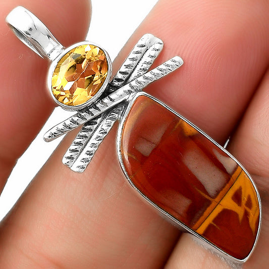 Natural Noreena Jasper & Citrine Pendant P-1268 SDP111803