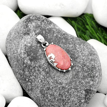 Peacock - Natural Pink Tulip Quartz Pendant P-1698 SDP111824