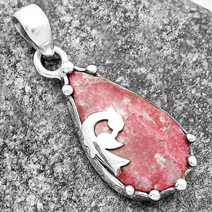 Peacock Natural Pink Thulite Norway Pendant P-1698 SDP111825