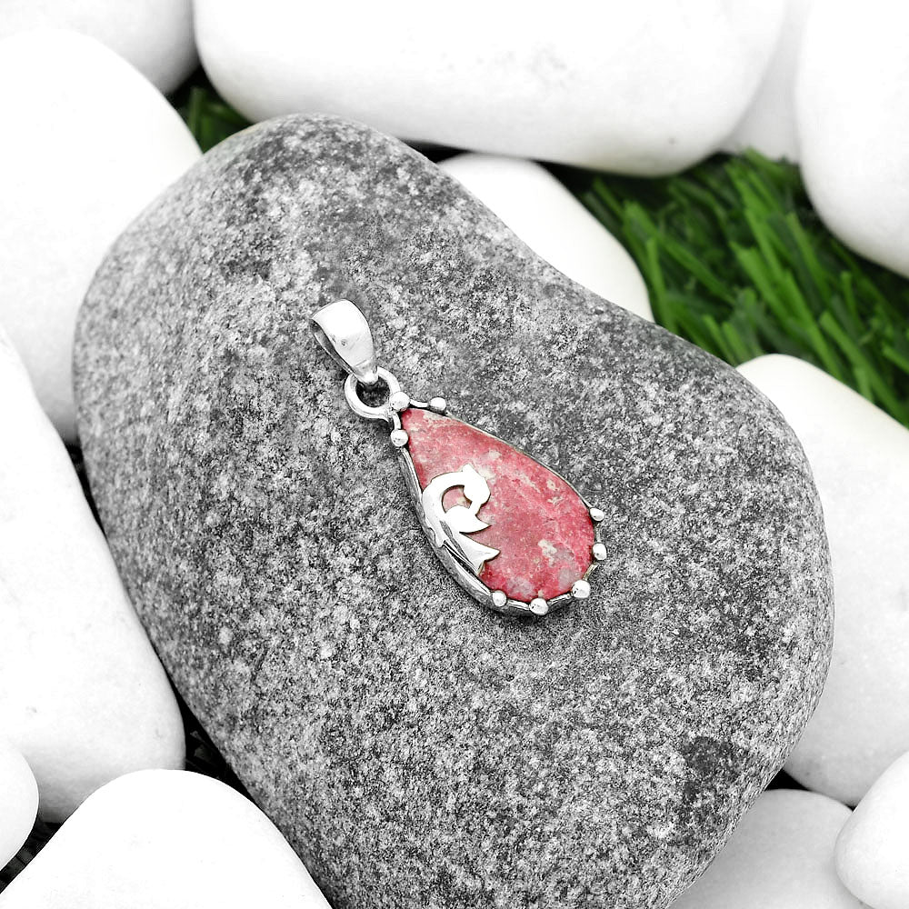 Peacock Natural Pink Thulite Norway Pendant P-1698 SDP111825