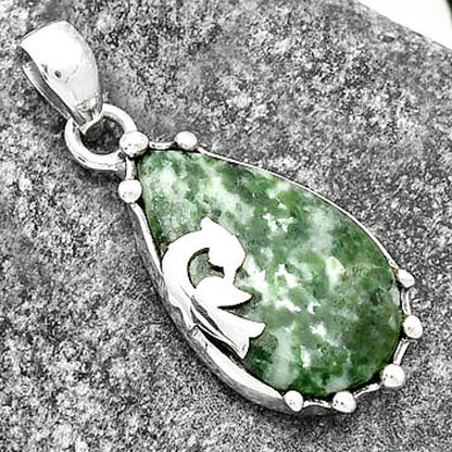 Peacock - Natural Dioptase Pendant P-1698 SDP111826