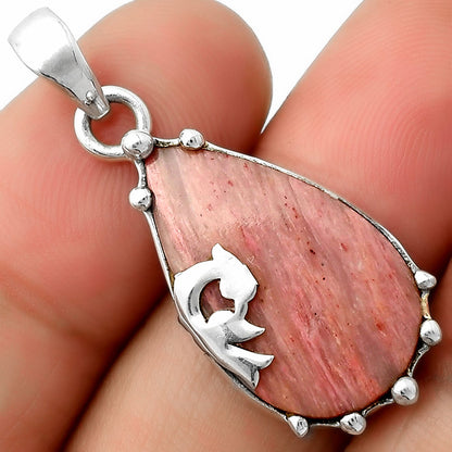 Peacock - Natural Pink Tulip Quartz Pendant P-1698 SDP111848