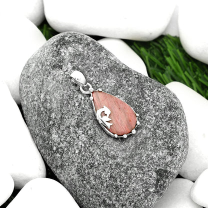 Peacock - Natural Pink Tulip Quartz Pendant P-1698 SDP111848
