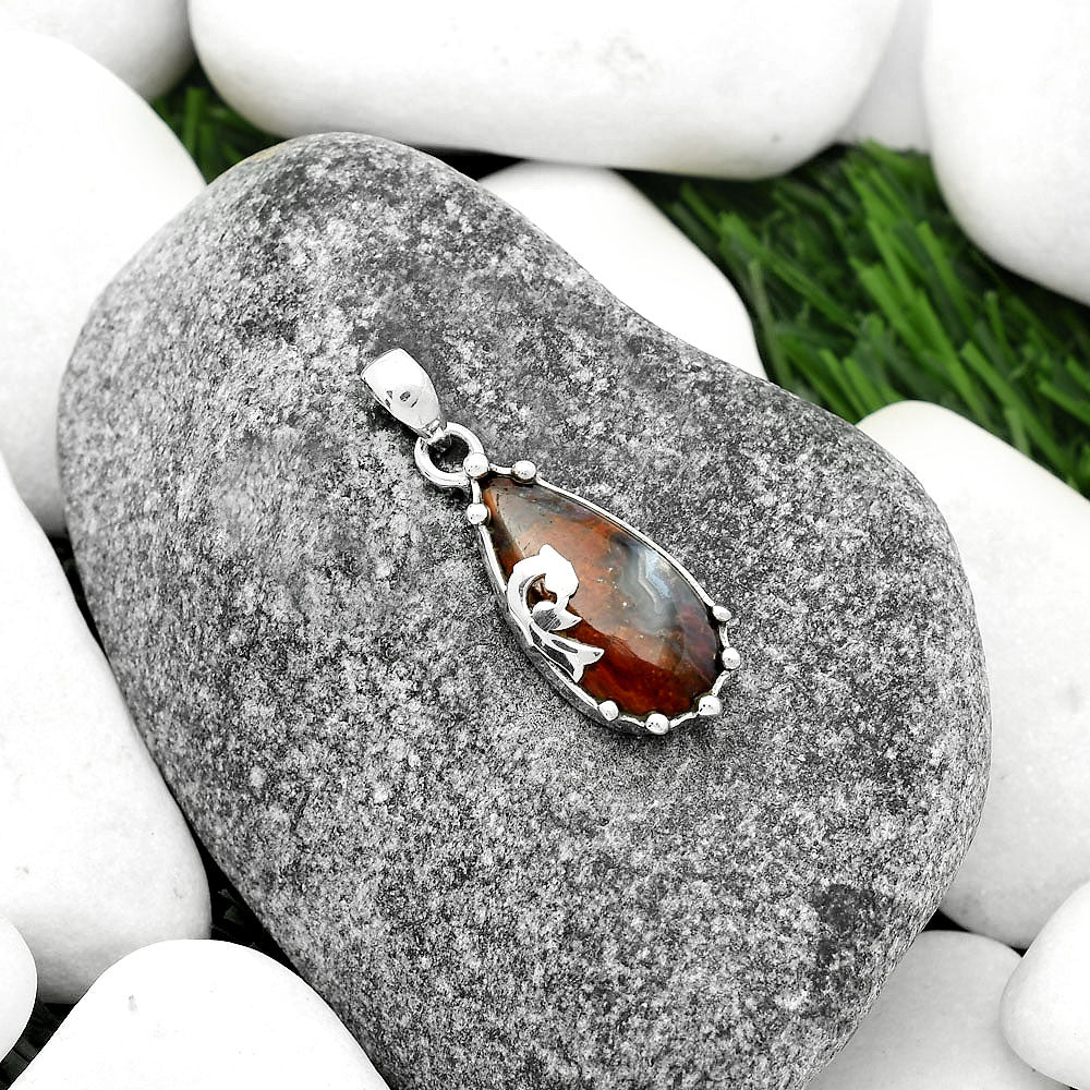 Peacock - Rare Cady Mountain Agate Pendant P-1698 SDP111851