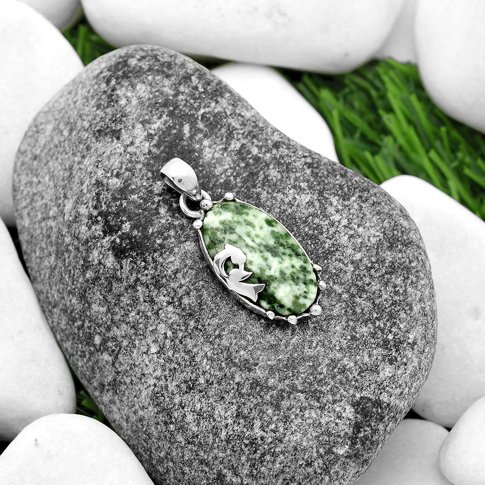 Peacock - Natural Dioptase Pendant P-1698 SDP111853
