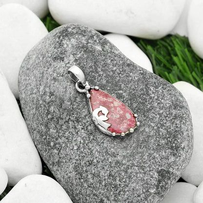 Peacock Natural Pink Thulite Norway Pendant P-1698 SDP111854