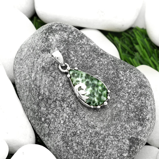 Peacock - Natural Dioptase Pendant P-1698 SDP111855