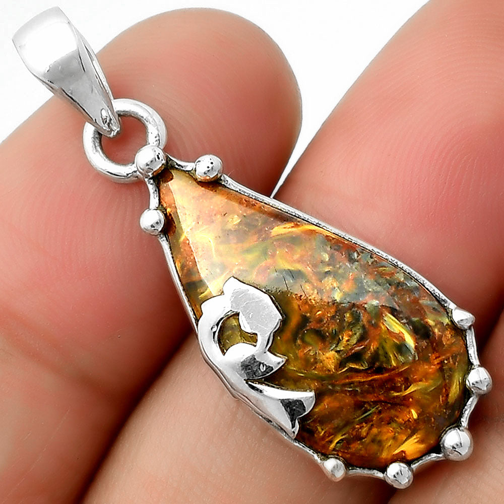 Peacock Natural Pietersite Namibia Pendant P-1698 SDP111859