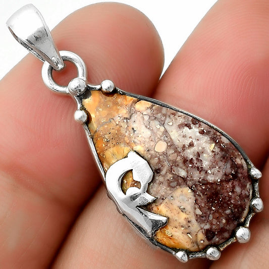 Peacock - Natural Wild Horse Jasper Pendant P-1698 SDP111860