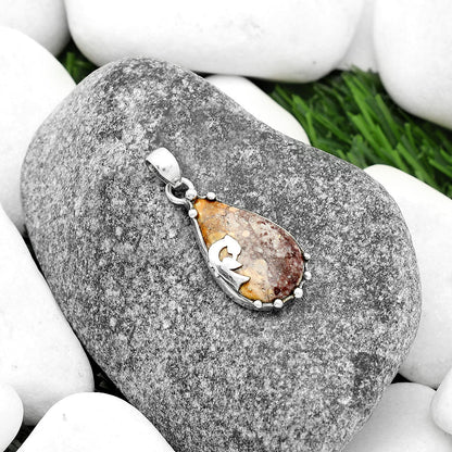 Peacock - Natural Wild Horse Jasper Pendant P-1698 SDP111860