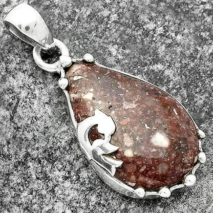 Peacock - Natural Wild Horse Jasper Pendant P-1698 SDP111861