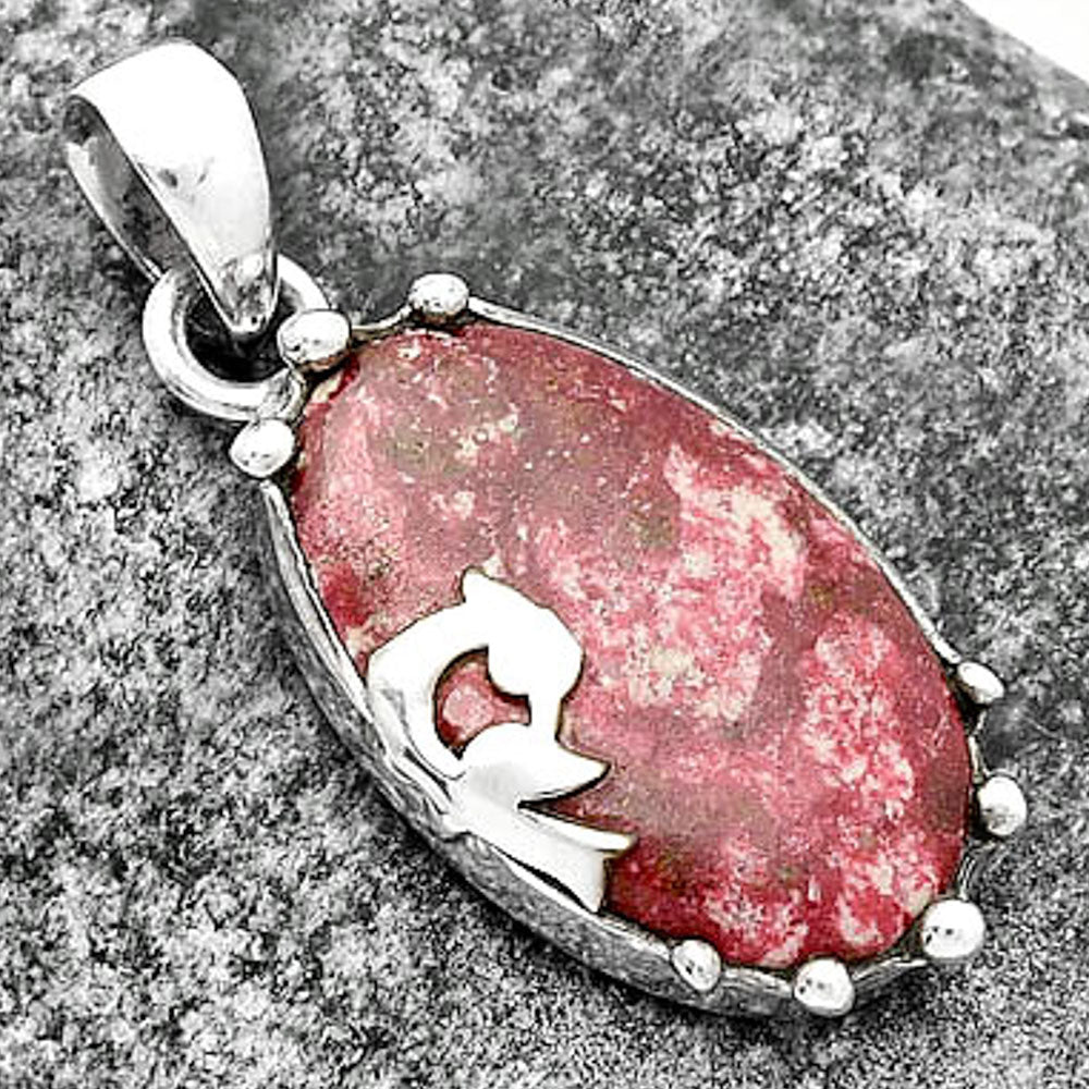 Peacock Natural Pink Thulite Norway Pendant P-1698 SDP111863