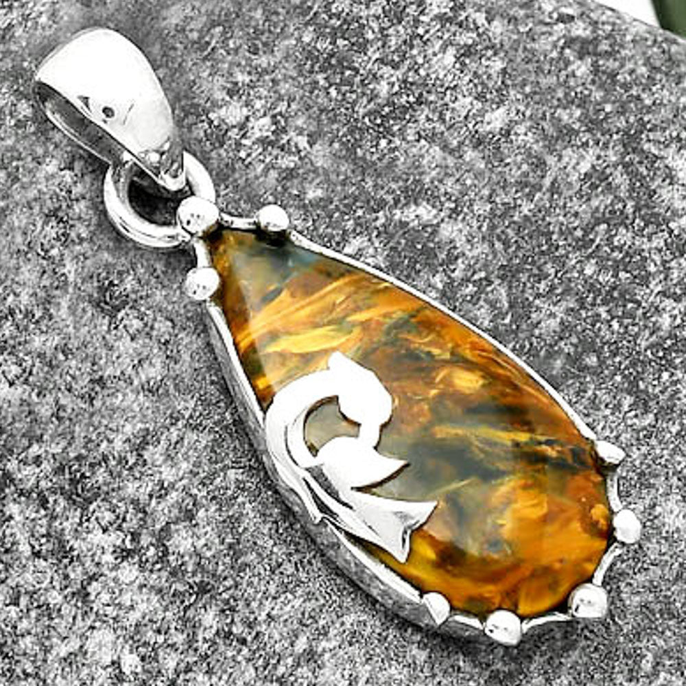 Peacock Natural Pietersite Namibia Pendant P-1698 SDP111867