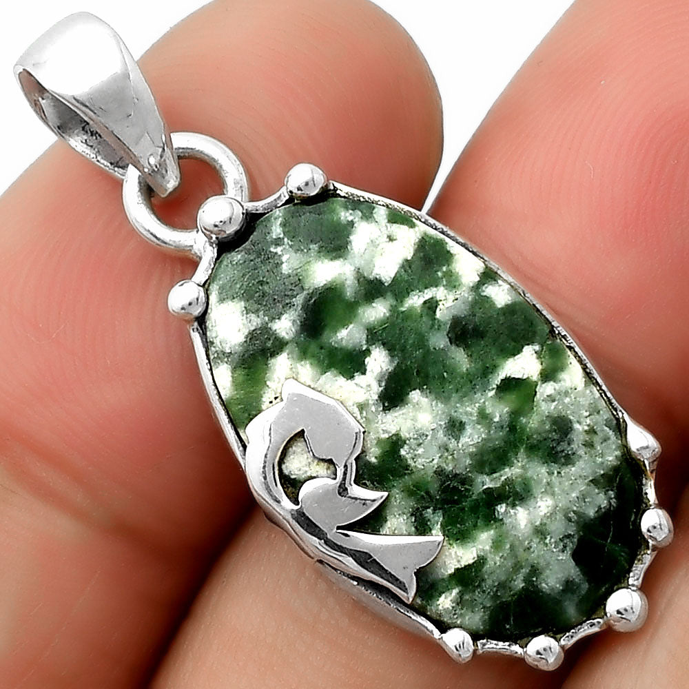 Peacock - Natural Dioptase Pendant P-1698 SDP111869