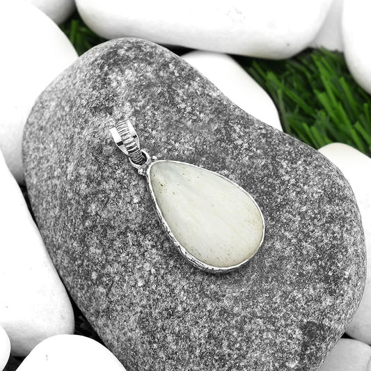 Natural White Scolecite Pendant P-1082 SDP111912