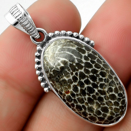 Natural Stingray Coral Pendant P-1084 SDP111958