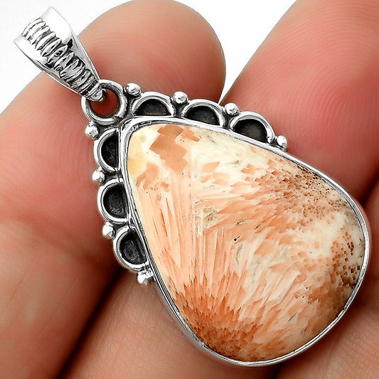 Natural Orange Scolecite - India Pendant P-1085 SDP111981