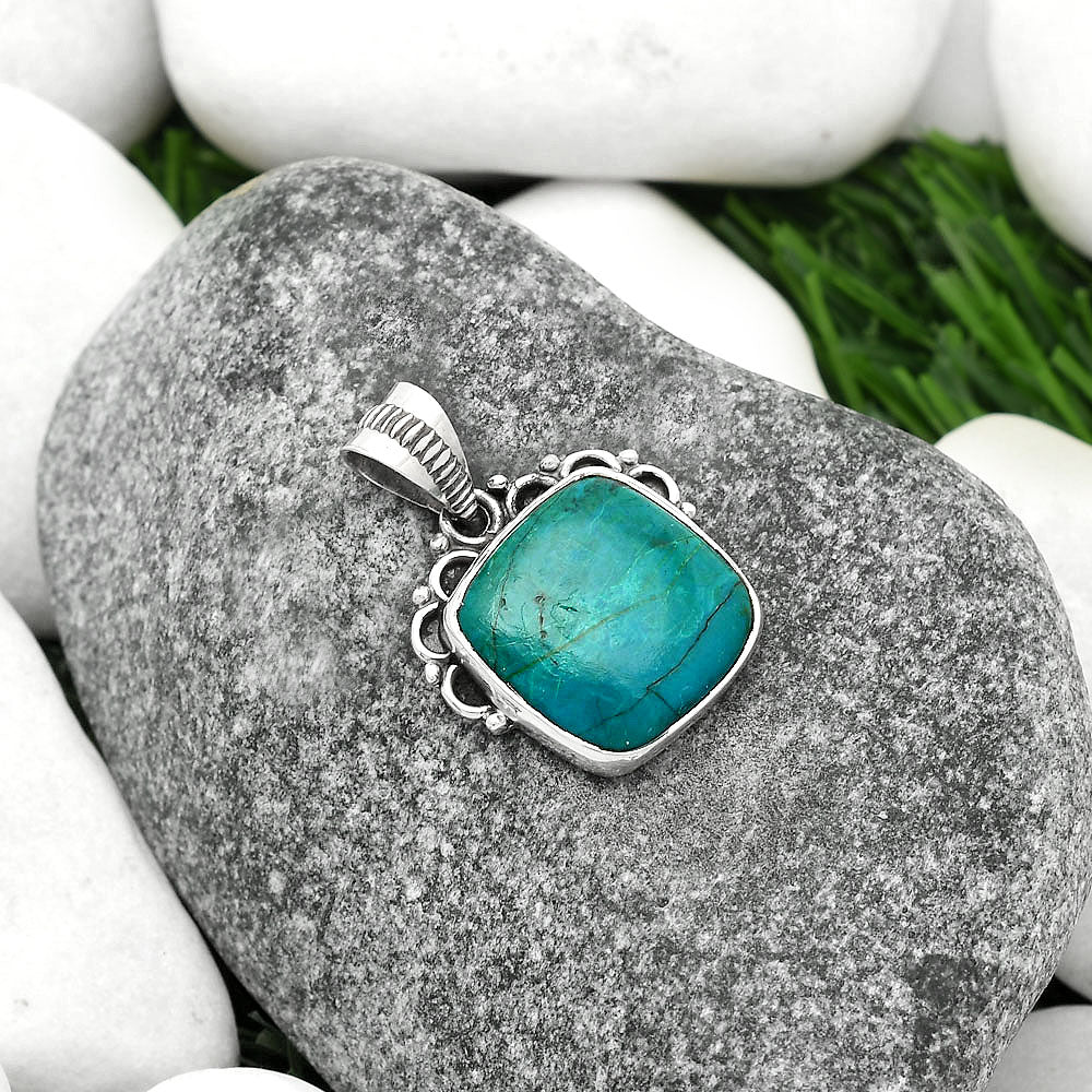 Natural Azurite Chrysocolla Pendant P-1085 SDP111982