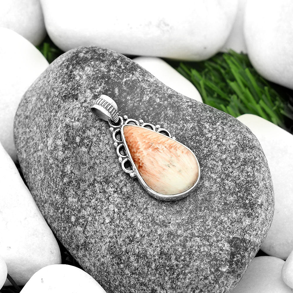 Natural Orange Scolecite - India Pendant P-1085 SDP112000