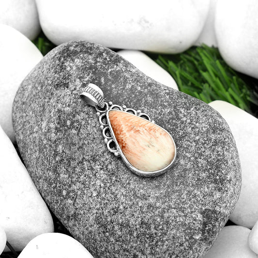 Natural Orange Scolecite - India Pendant P-1085 SDP112000
