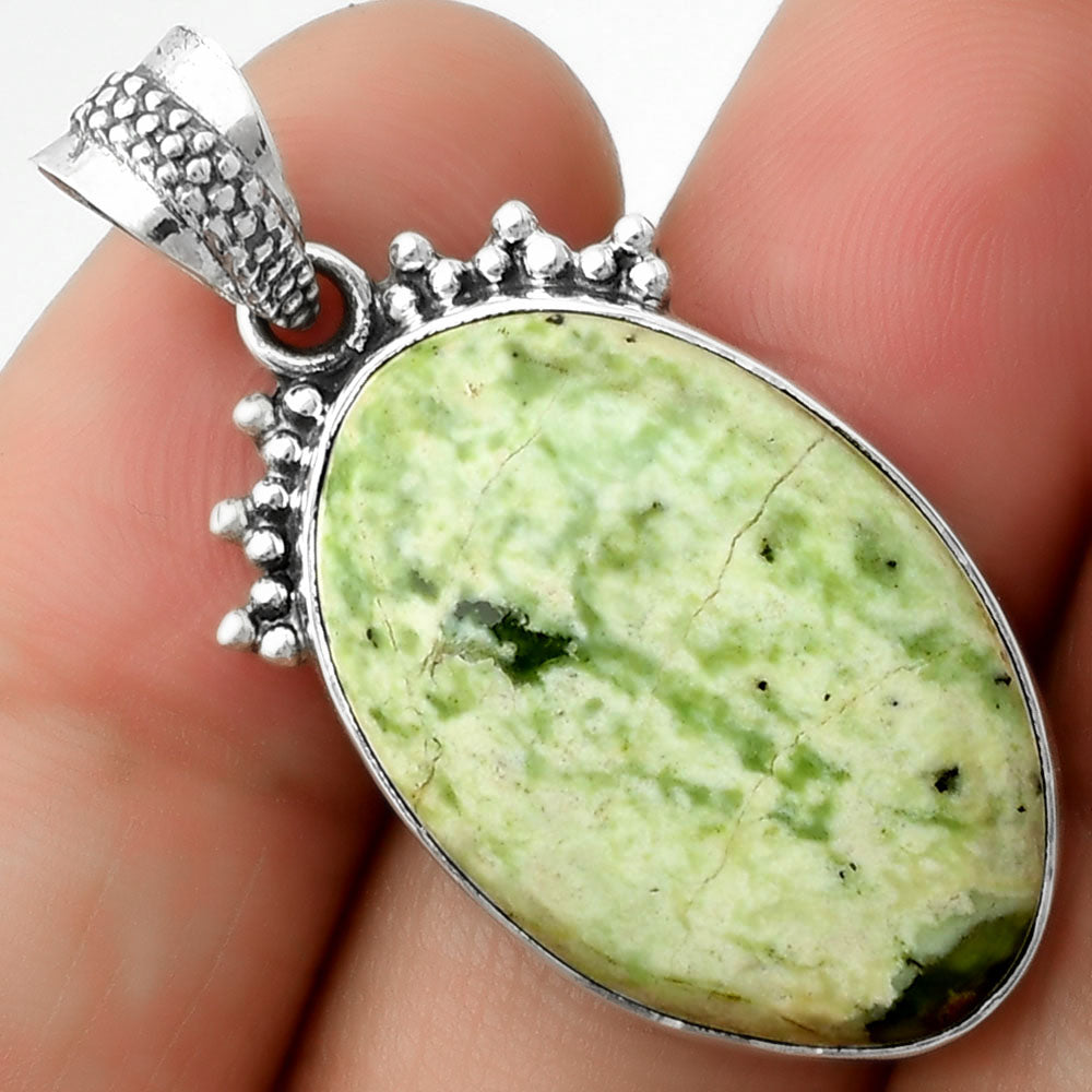 Natural Chrome Chalcedony Pendant P-1086 SDP112016
