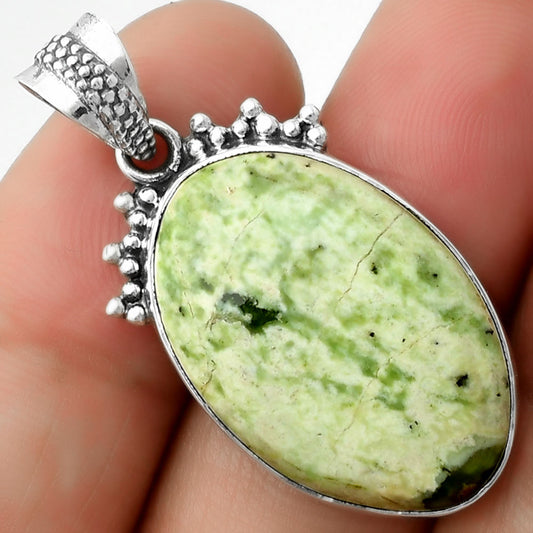 Natural Chrome Chalcedony Pendant P-1086 SDP112016