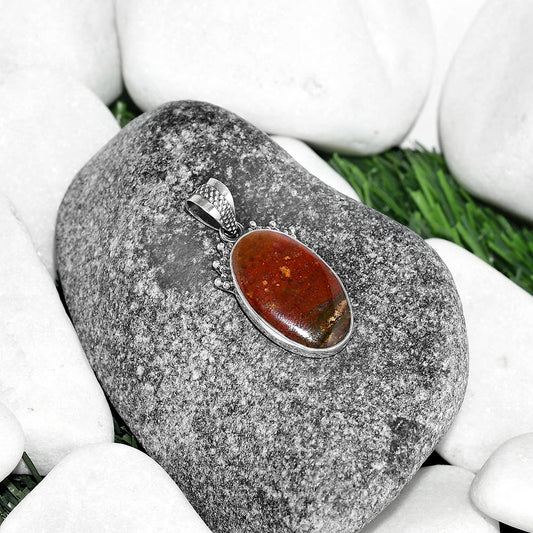 Natural Red Moss Agate Pendant P-1086 SDP112035