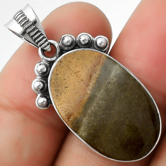 Natural Polygram Jasper Pendant P-1087 SDP112052