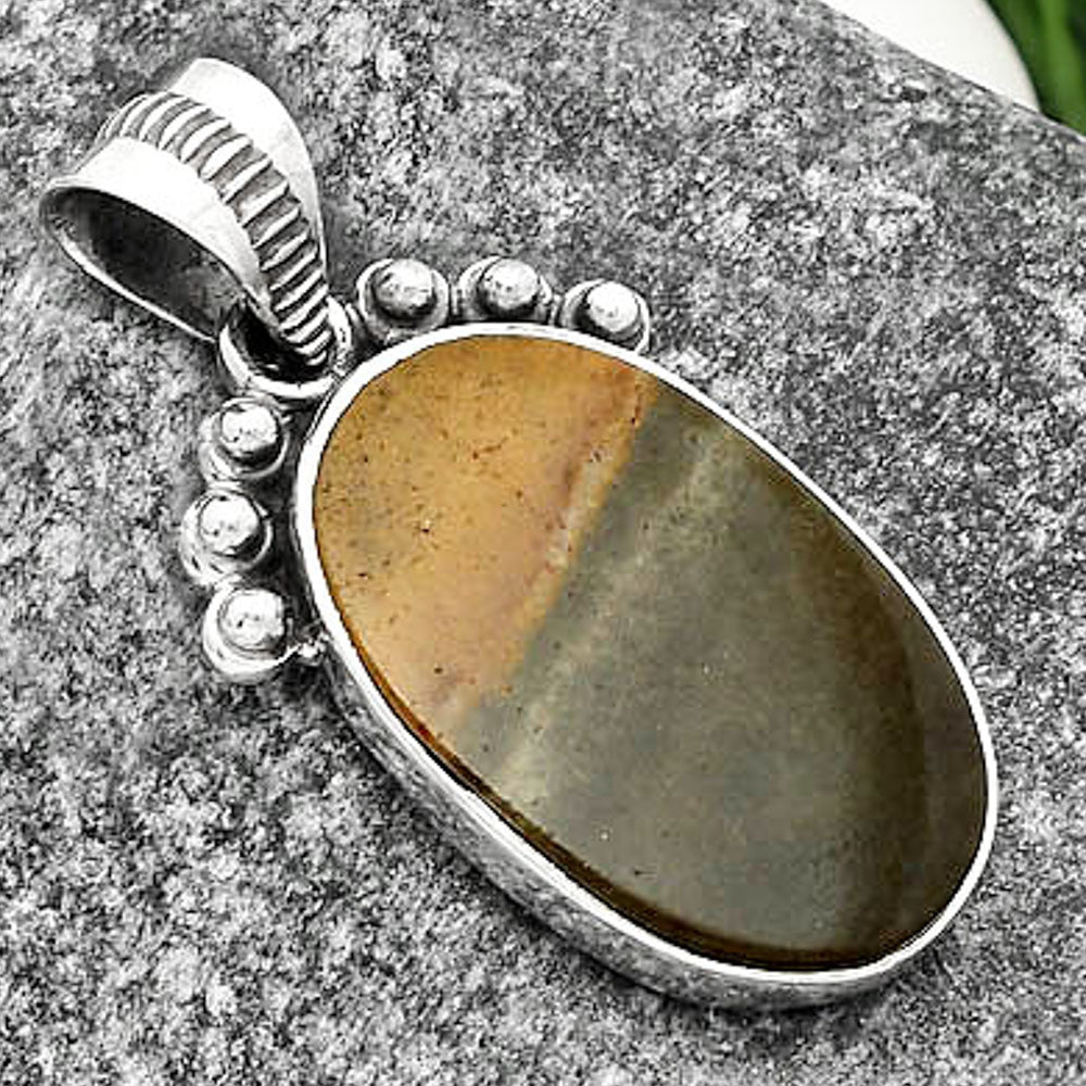 Natural Polygram Jasper Pendant P-1087 SDP112052