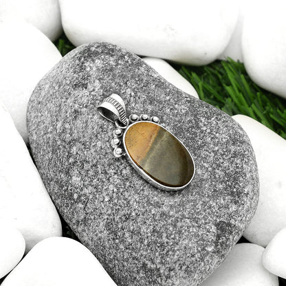 Natural Polygram Jasper Pendant P-1087 SDP112052