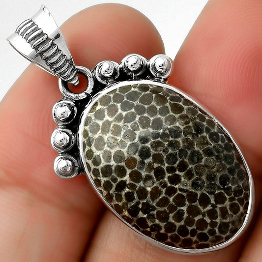 Natural Stingray Coral Pendant P-1087 SDP112053